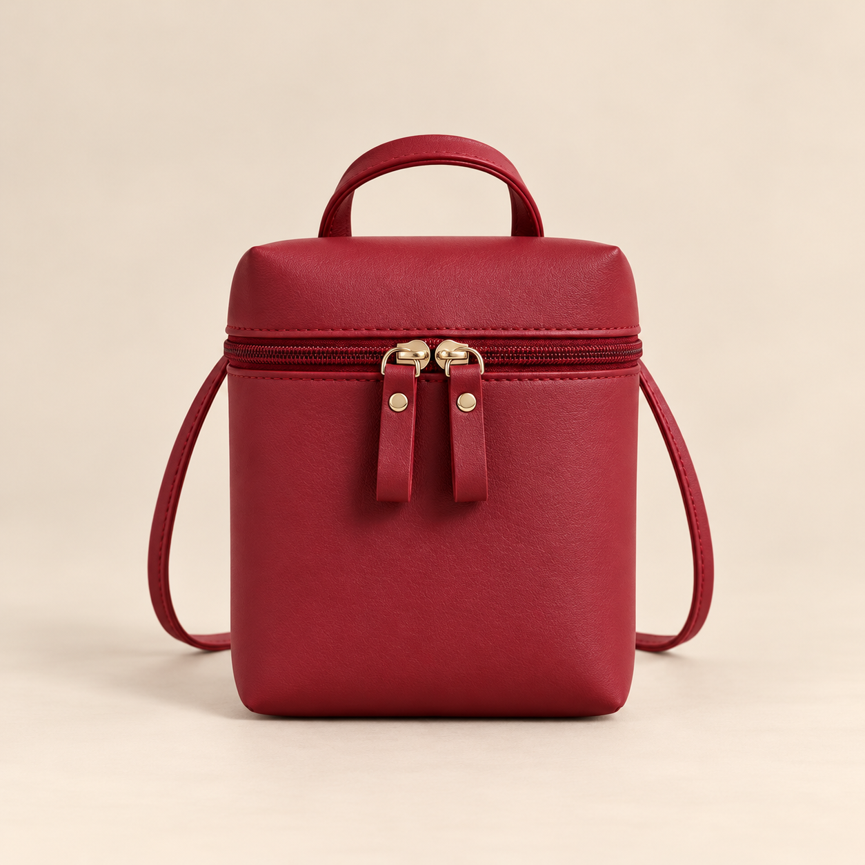 Red Mini Vanity Crossbody Bag