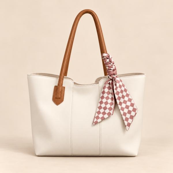 Scarf Detail Tote Bag