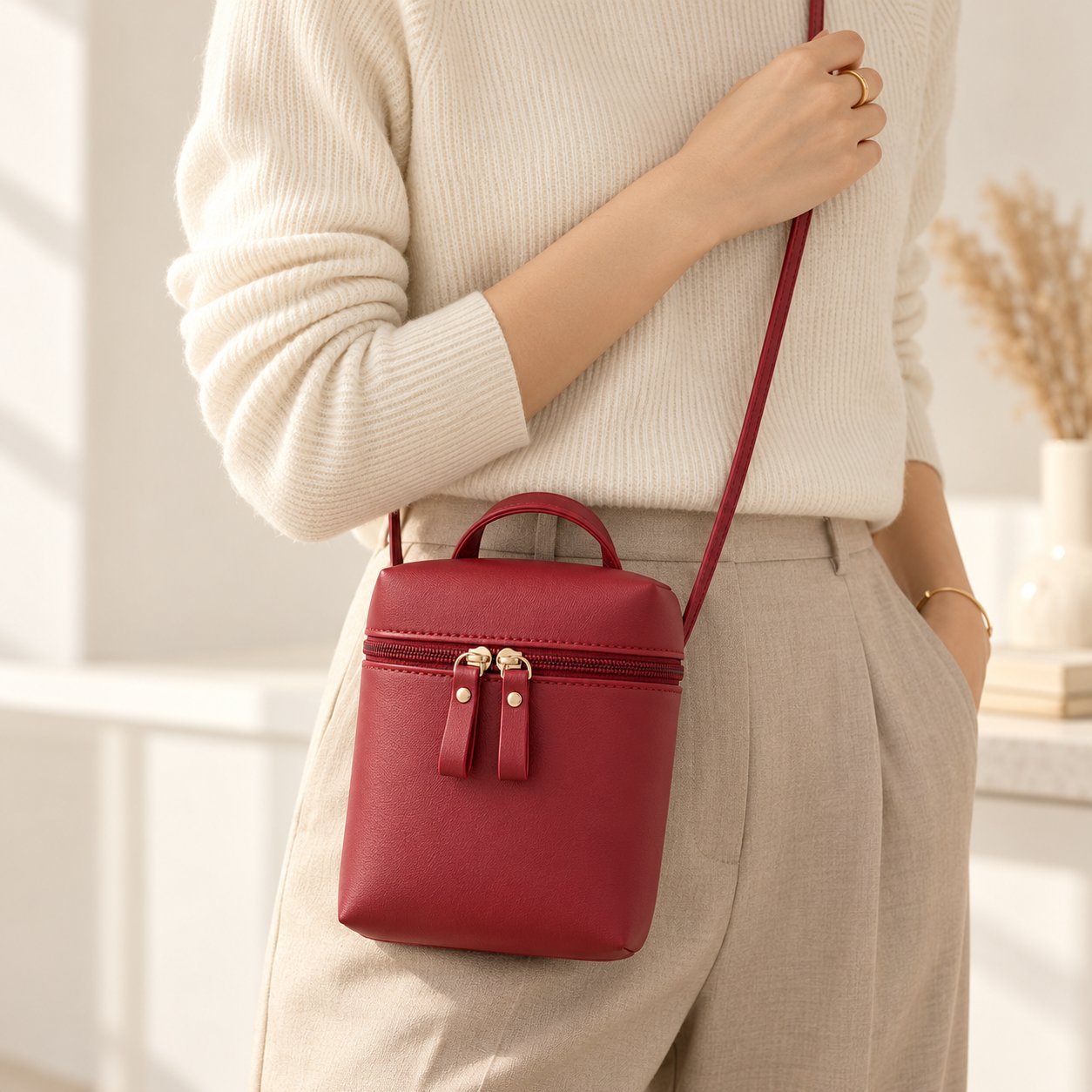 Red Mini Vanity Crossbody Bag – view 2