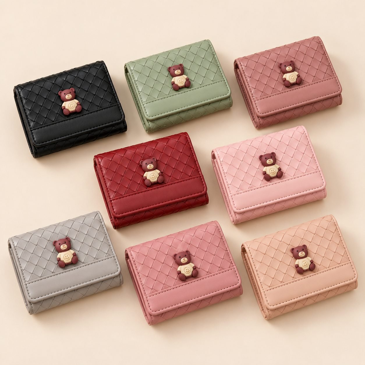 Teddy Woven Mini Wallet